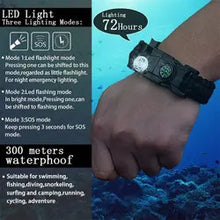 Load image into Gallery viewer, Survival Paracord Bracelet 20 in 1 Adjustable Gear Kit with SOS LED - Light Fire Starter - Compass - Survival Whistle- Perfect for Camping - Hiking - Fishing