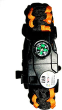 Load image into Gallery viewer, Survival Paracord Bracelet 20 in 1 Adjustable Gear Kit with SOS LED - Light Fire Starter - Compass - Survival Whistle- Perfect for Camping - Hiking - Fishing
