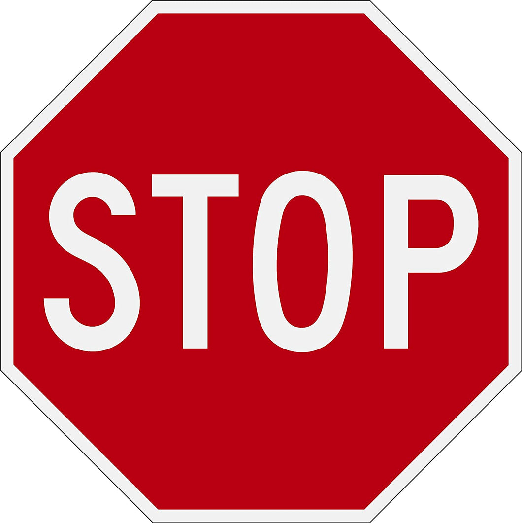 Stop And Go Sign, Stickers, Waterproof