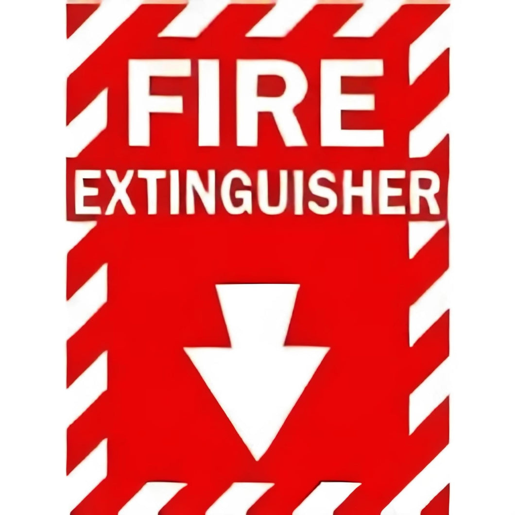 Fire Extinguisher Sign Sticker, Custom Sizes/Presorted Sizes, Waterproof