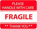 Fragile Stickers Bulk Order 28 Per Sheet 1.5''x1.25''