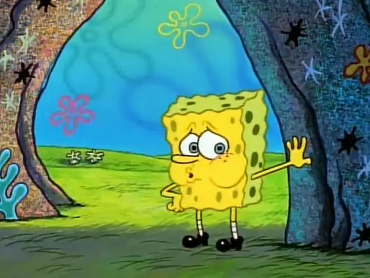 Spongebob Stressed, Stickers, Custom Sizes, Waterproof