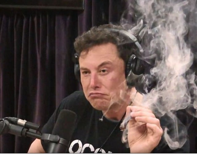 Elon Musk Famous Joe Rogan Smoke Face Meme Stickers, Custom/Presorted Sizes, Waterproof