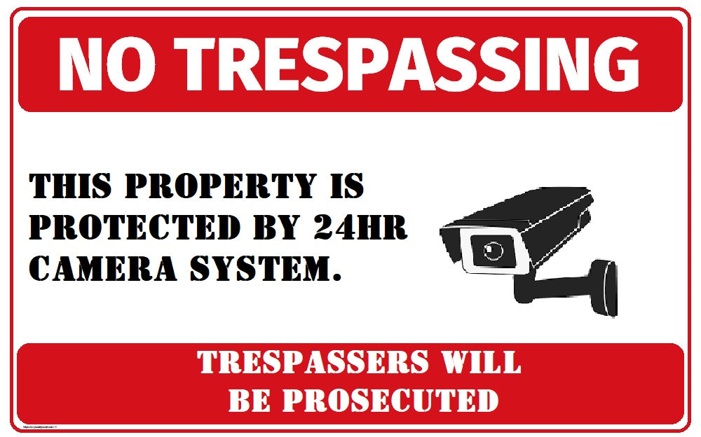 No Trespassing Stickers, Custom Sizes, Waterproof