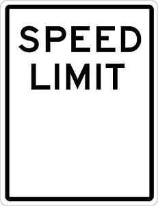 Speed Limit Custom Speed Sticker, Custom Sizes/Text, Waterproof
