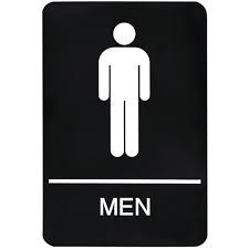 Men's/Woman's Bathroom Sign Sticker, Custom Sizes, Waterproof