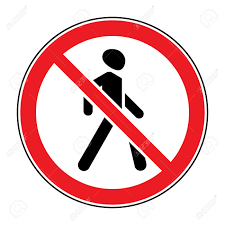 Walking Lane/ No Walking Sign Sticker, Custom Sizes, Waterproof
