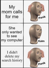 Load image into Gallery viewer, Panik Kalm Panik Meme, Stickers, Custom Sizes , Waterproof
