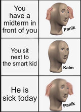 Load image into Gallery viewer, Panik Kalm Panik Meme, Stickers, Custom Sizes , Waterproof

